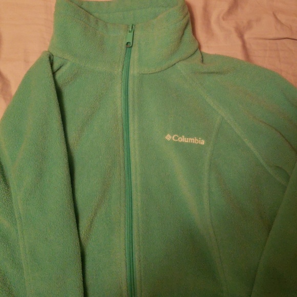 Womens teal Columbia fleece - Picture 2 of 4